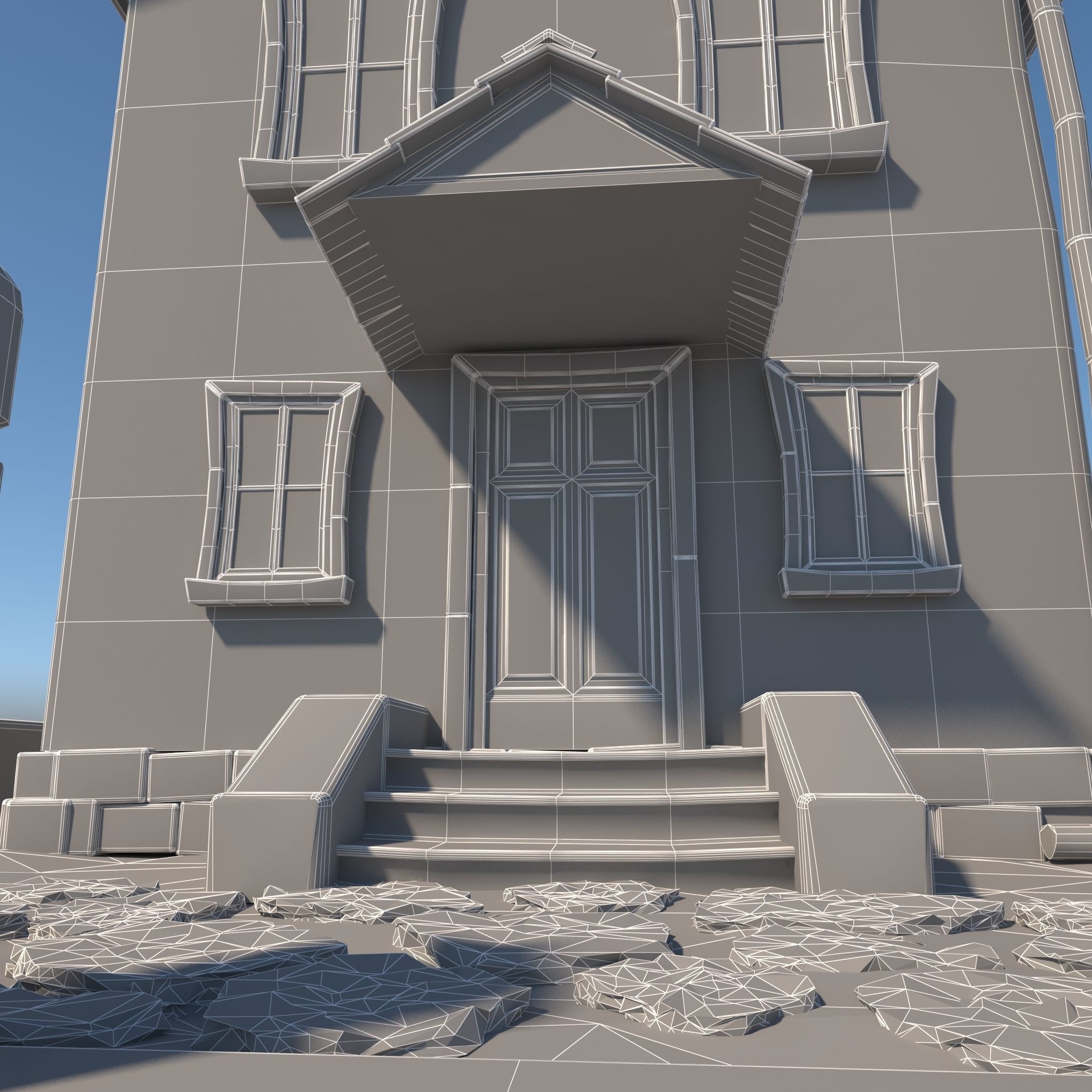 Cartoon House 3D model_1