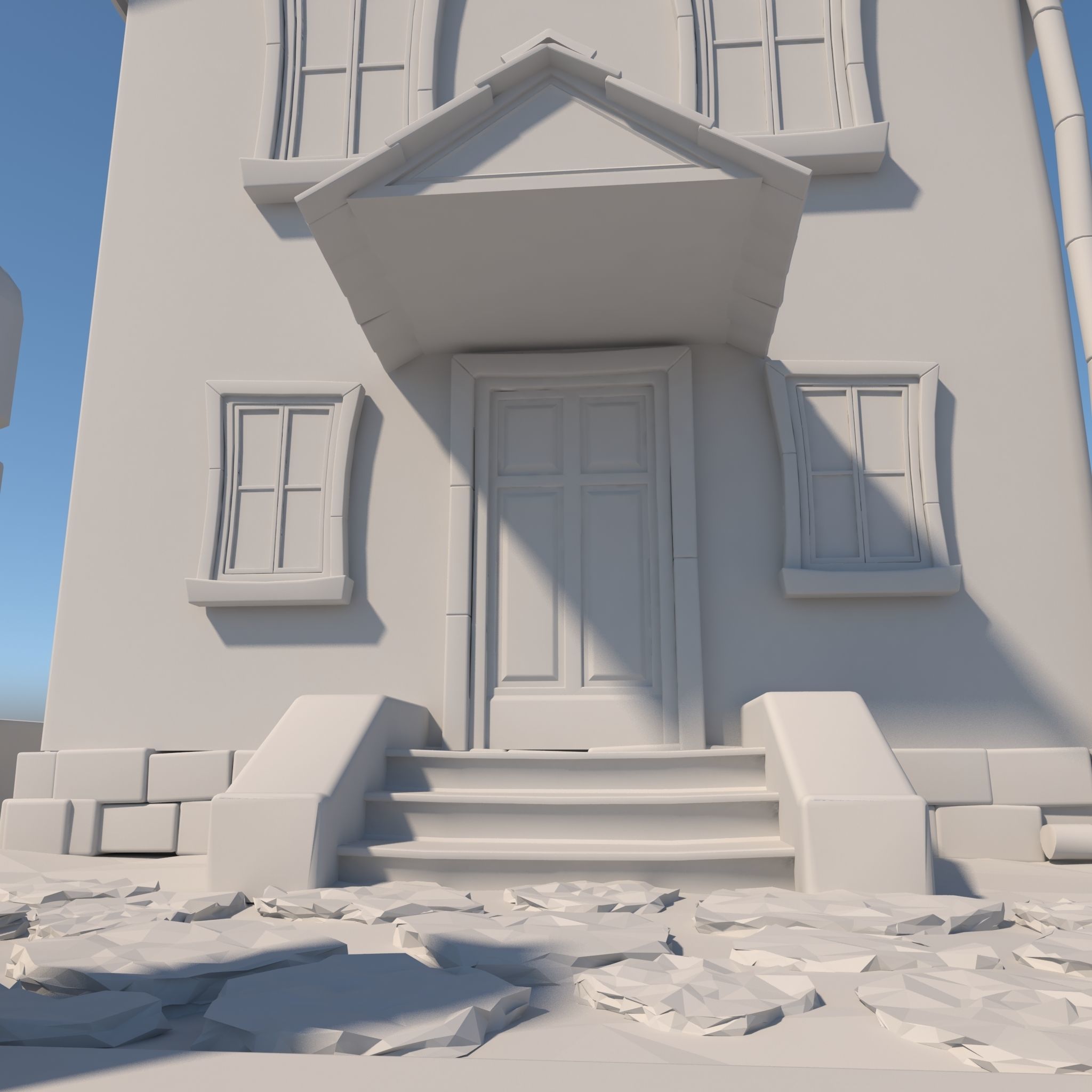 Cartoon House 3D model_14