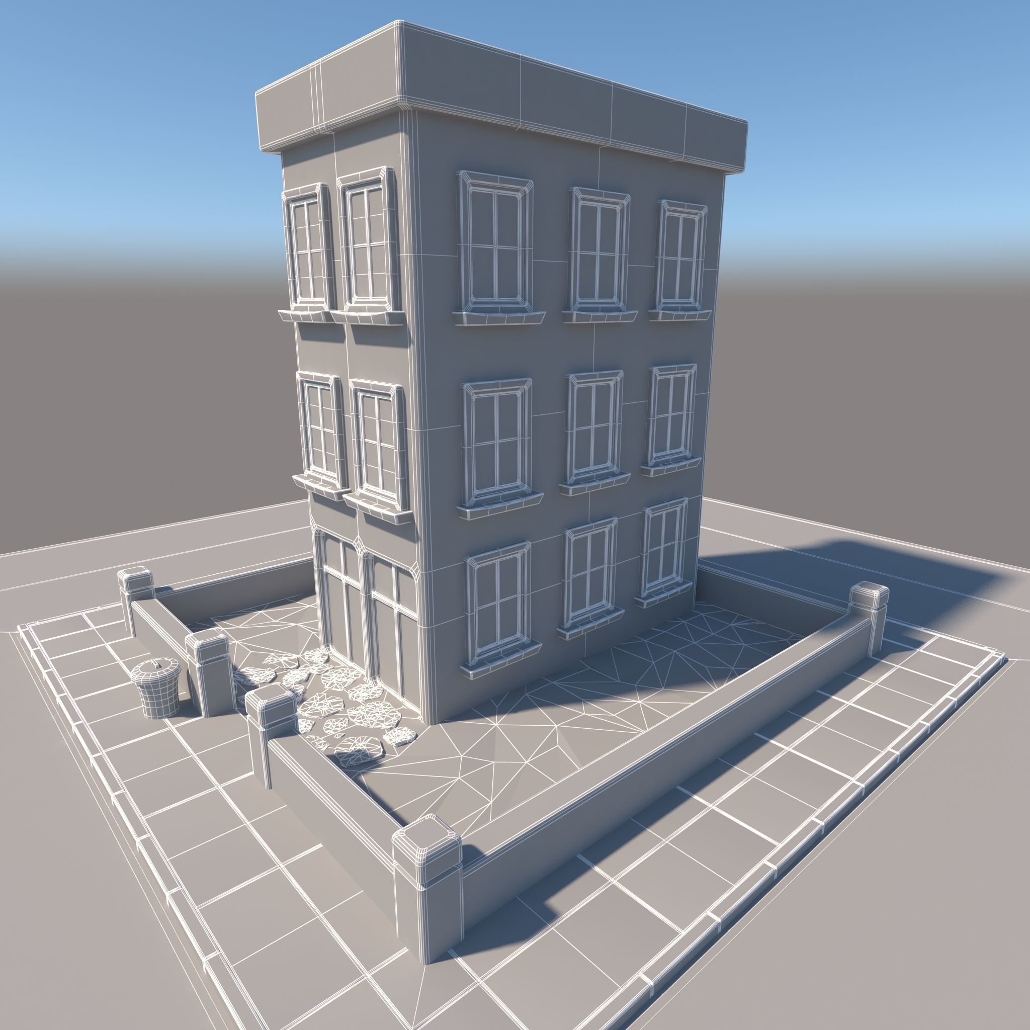 Cartoon House 3D model_3