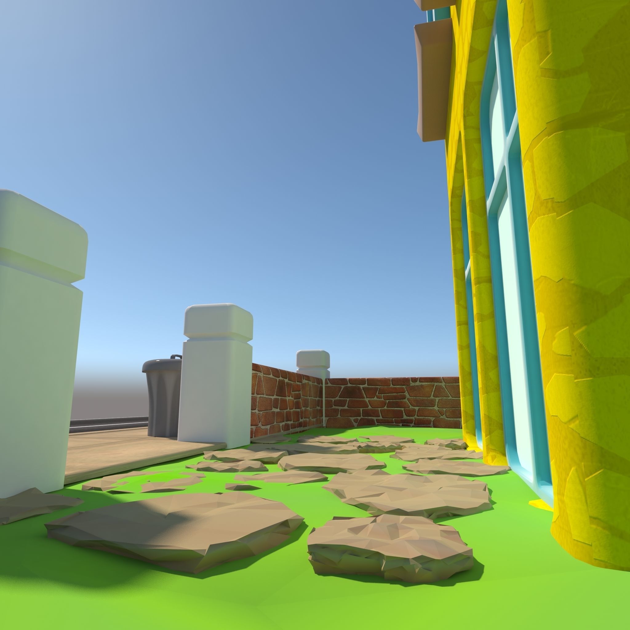 Cartoon House 3D model_11