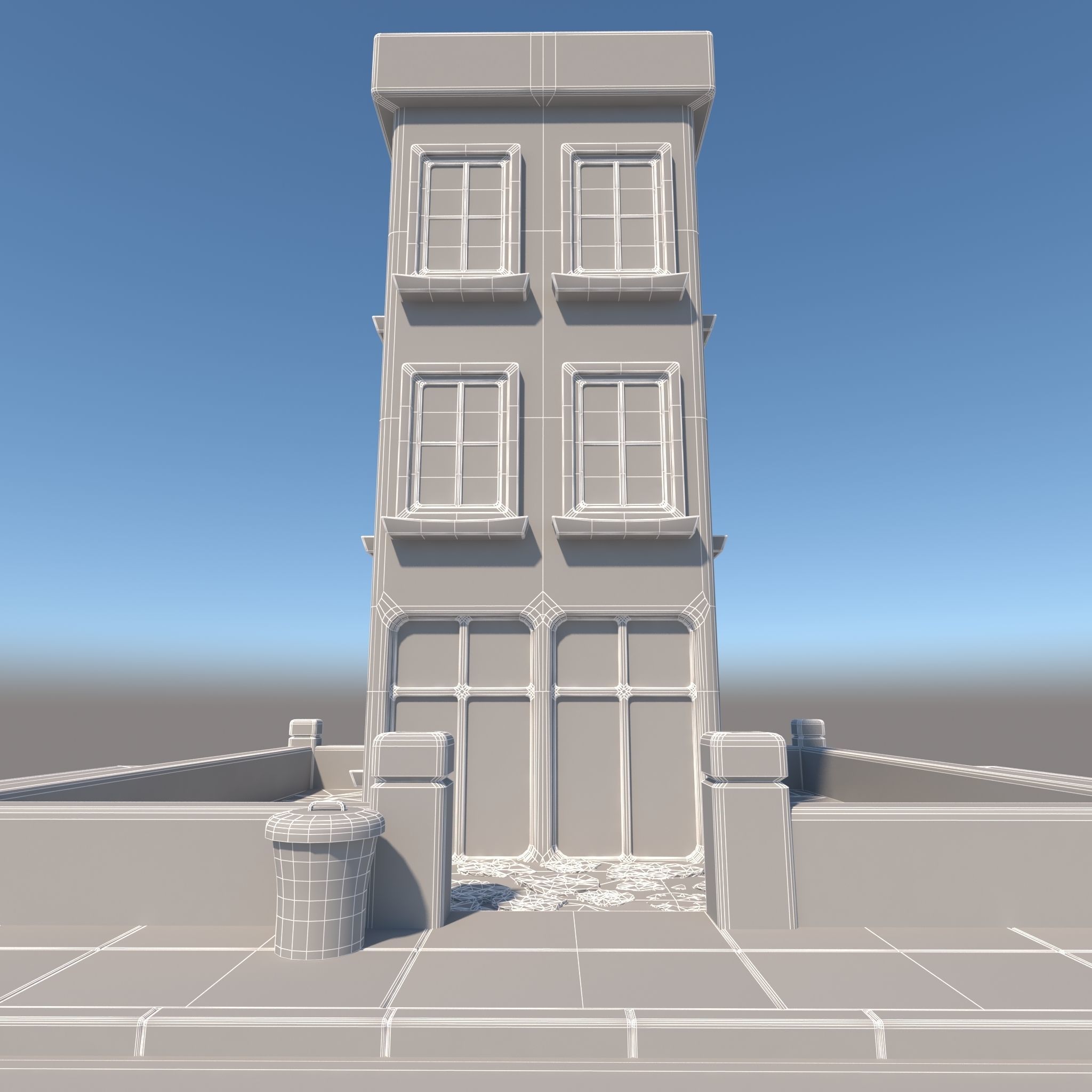 Cartoon House 3D model_1