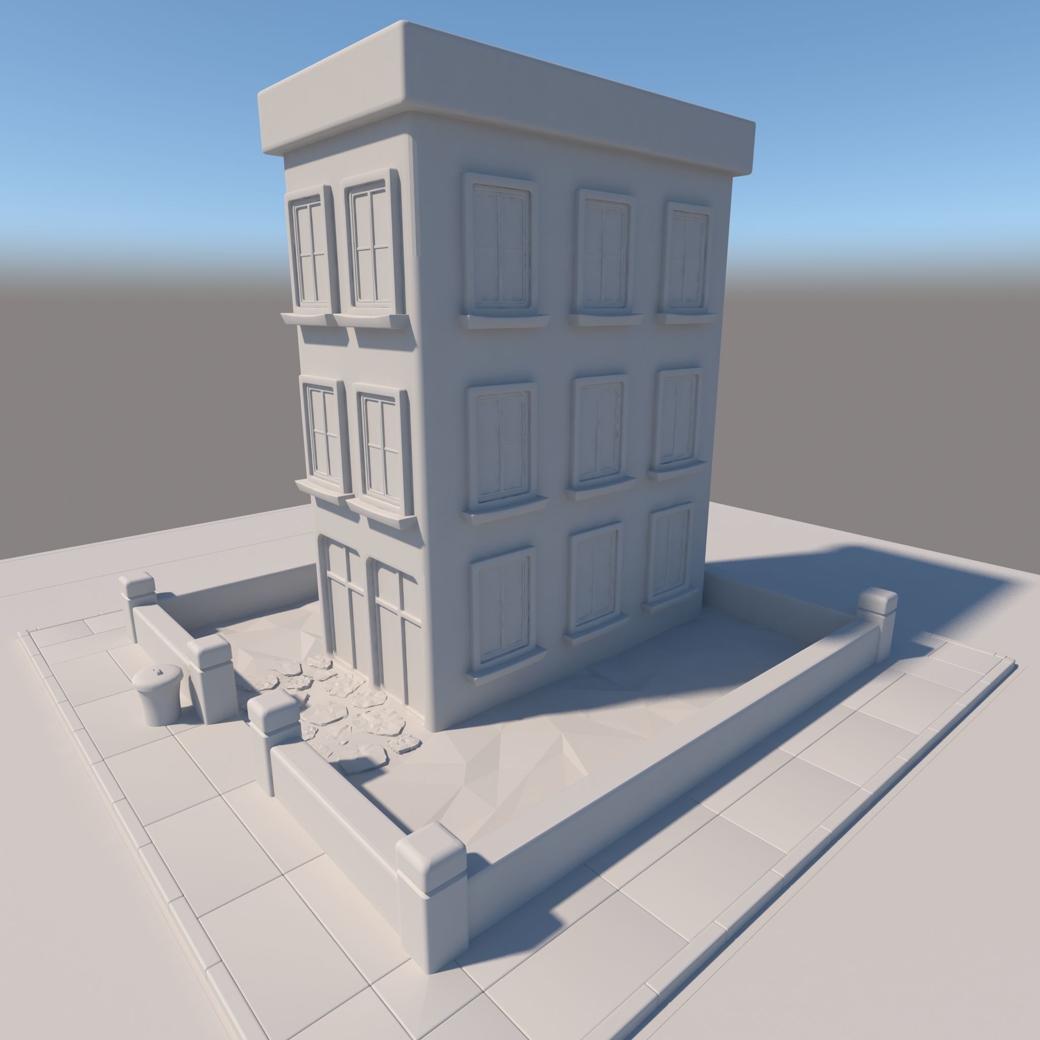 Cartoon House 3D model_2