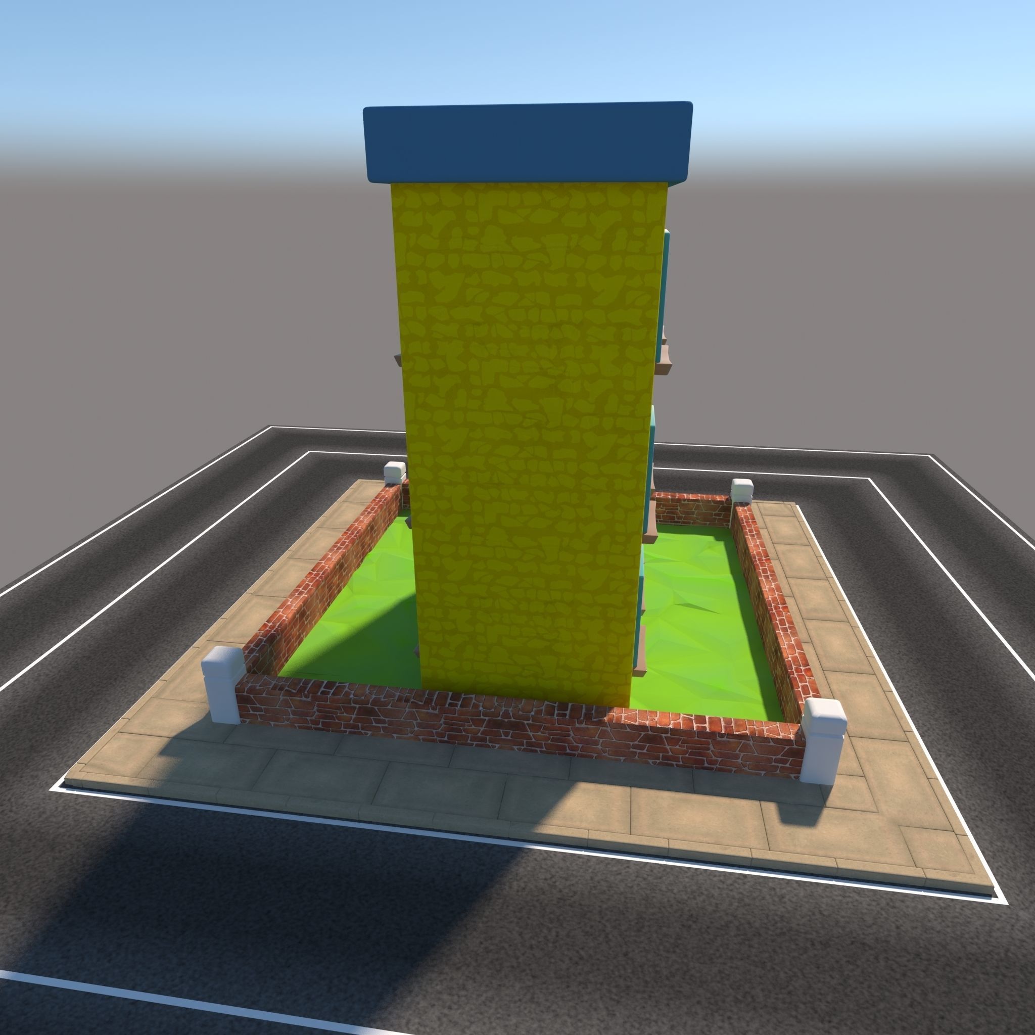 Cartoon House 3D model_7