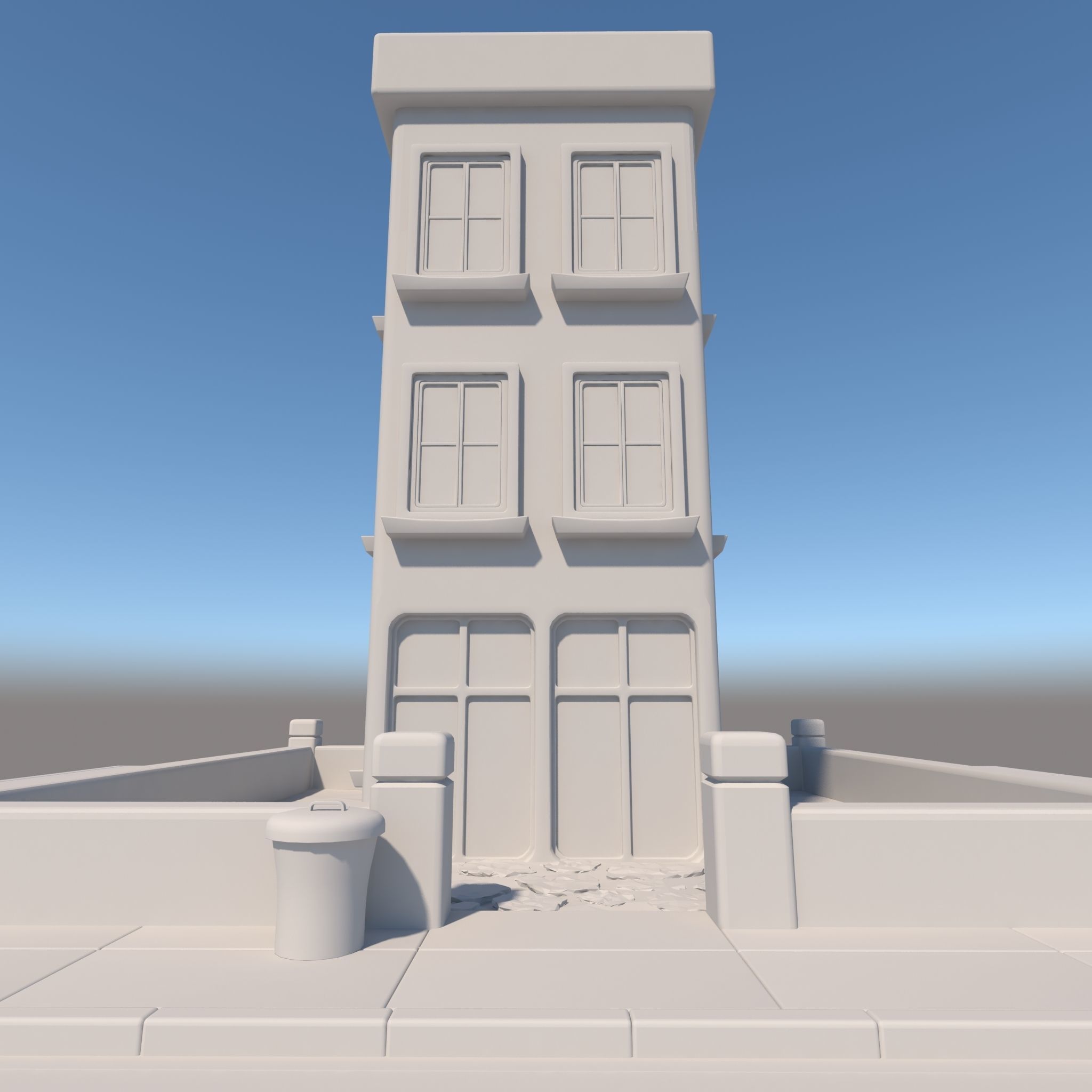 Cartoon House 3D model_14