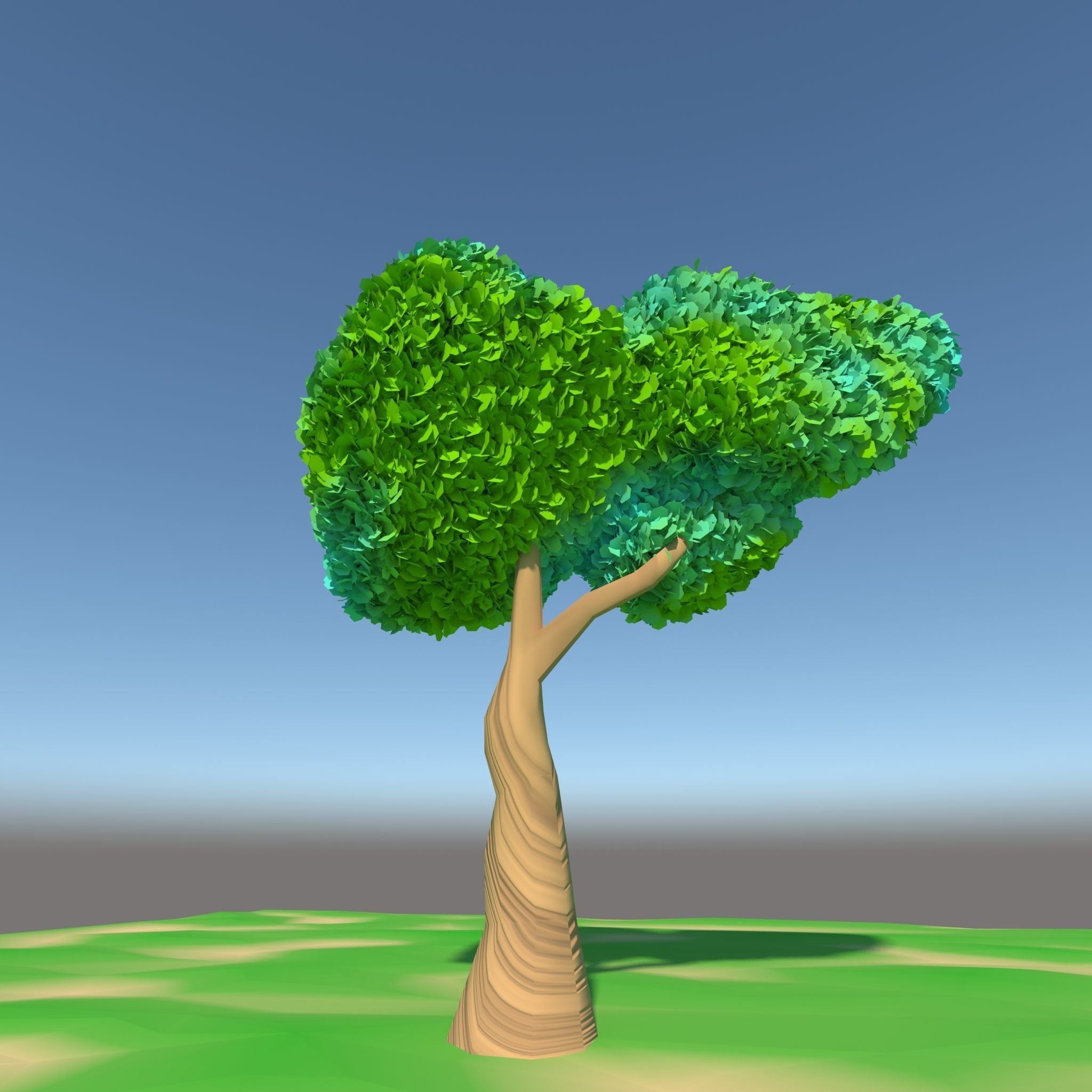 Toon Tree Pack 3D model_4