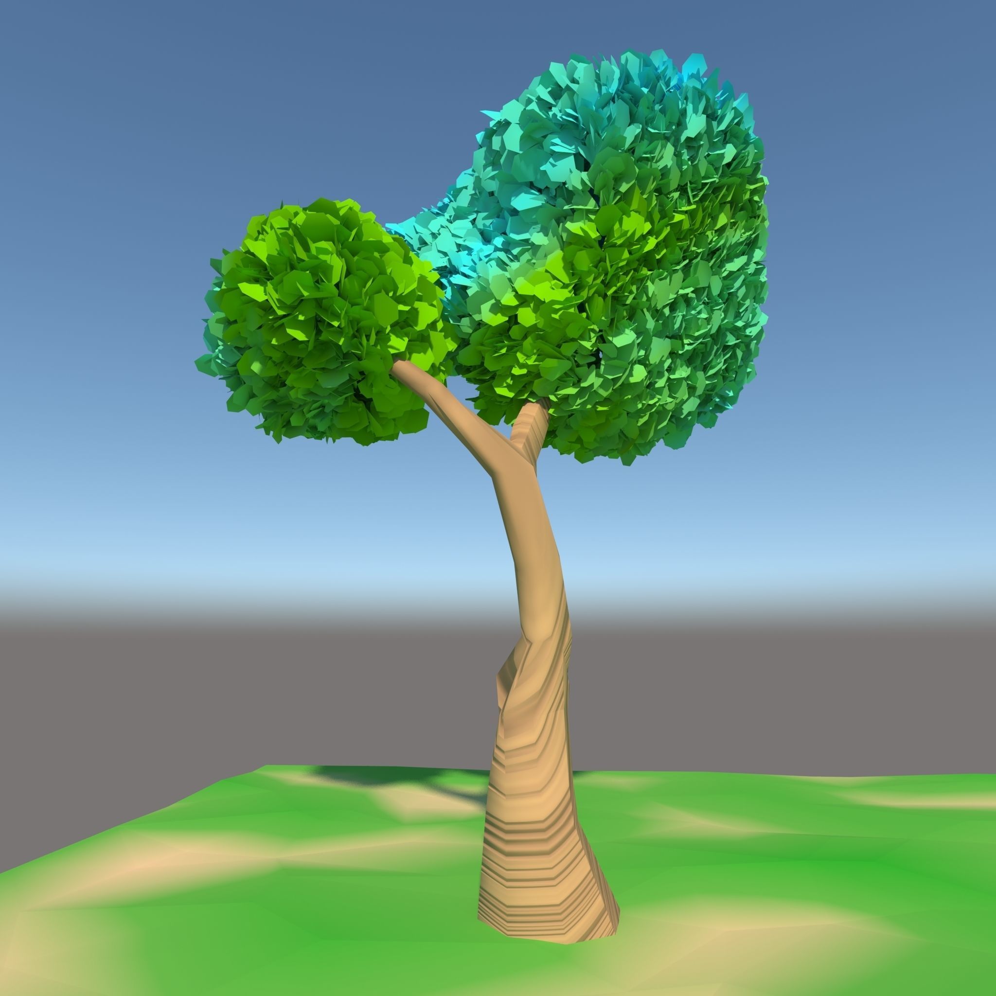 Toon Tree Pack 3D model_2