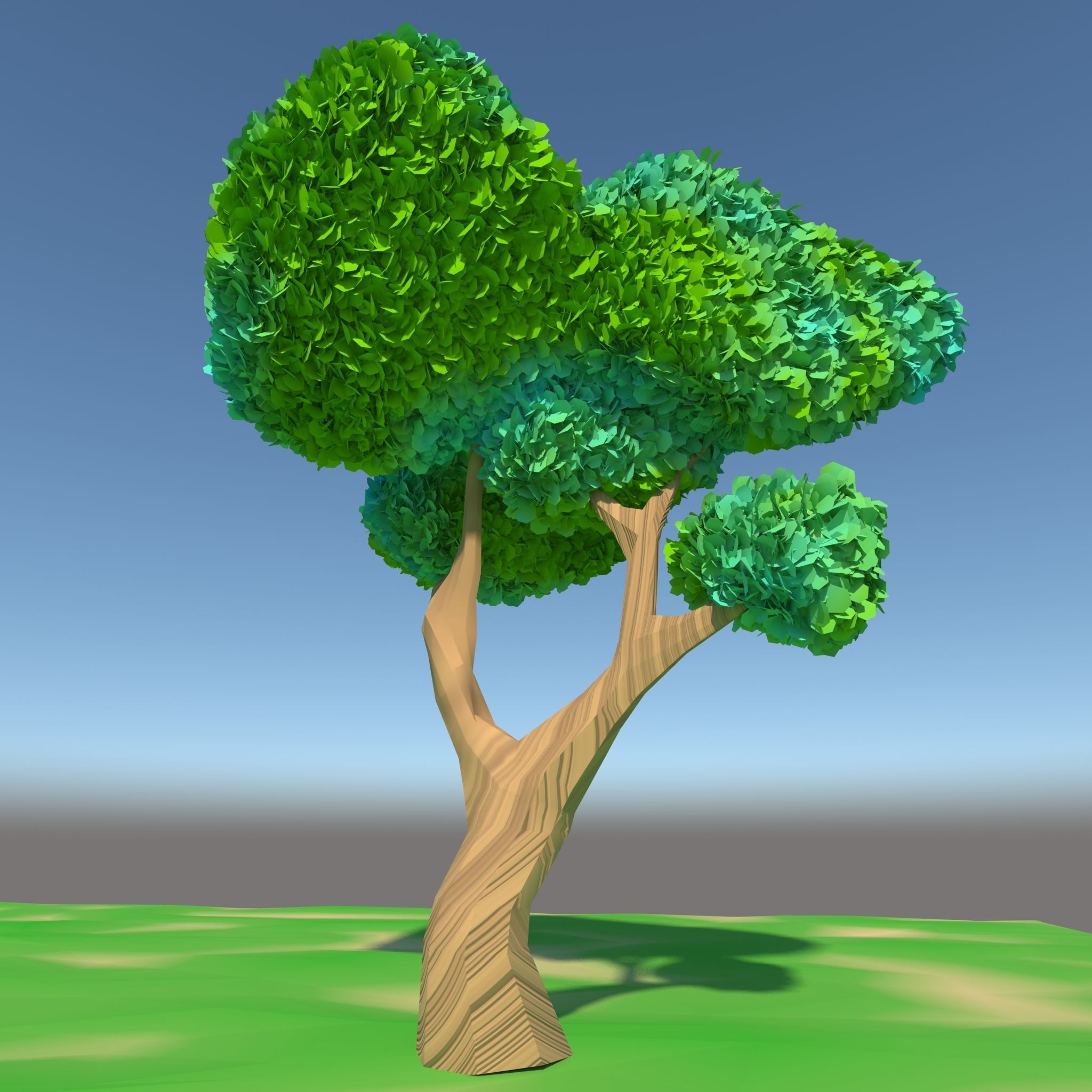 Toon Tree Pack 3D model_6