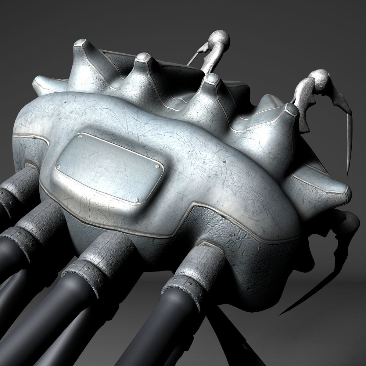 Spider-Aid Robot Low-poly 3D model_16