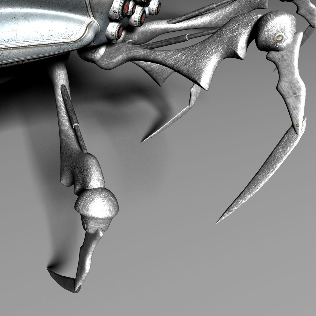 Spider-Aid Robot Low-poly 3D model_7