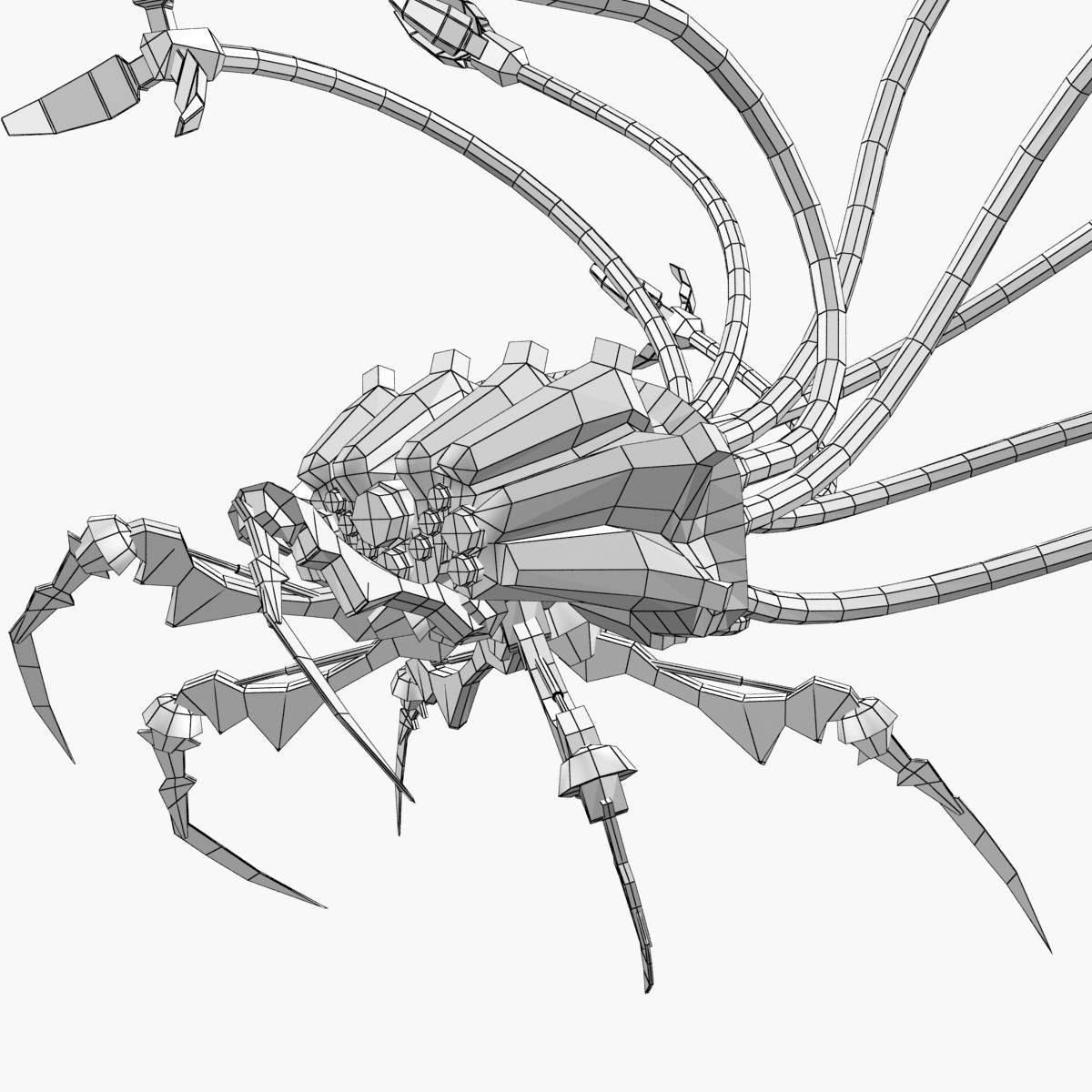 Spider-Aid Robot Low-poly 3D model_23