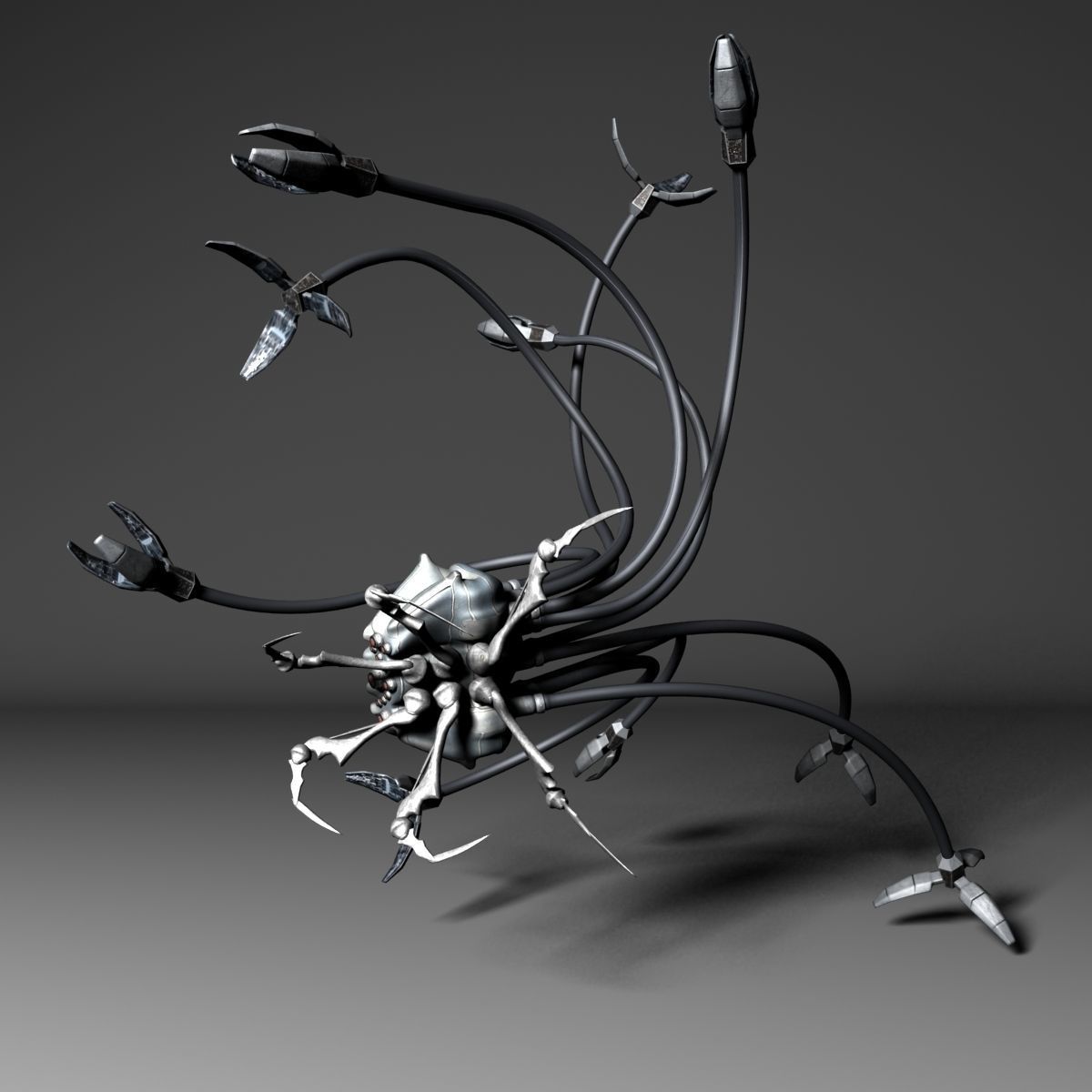 Spider-Aid Robot Low-poly 3D model_9