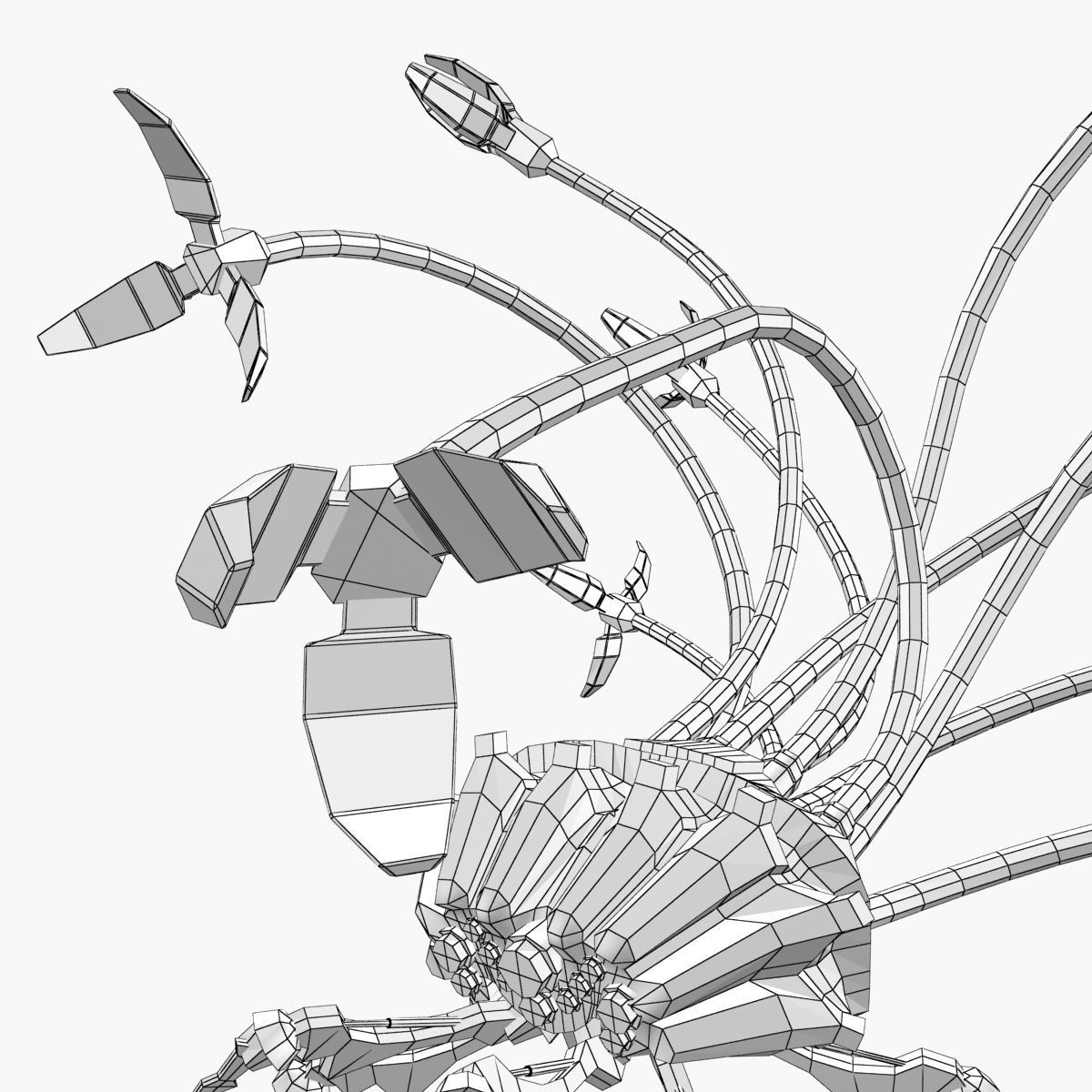Spider-Aid Robot Low-poly 3D model_24