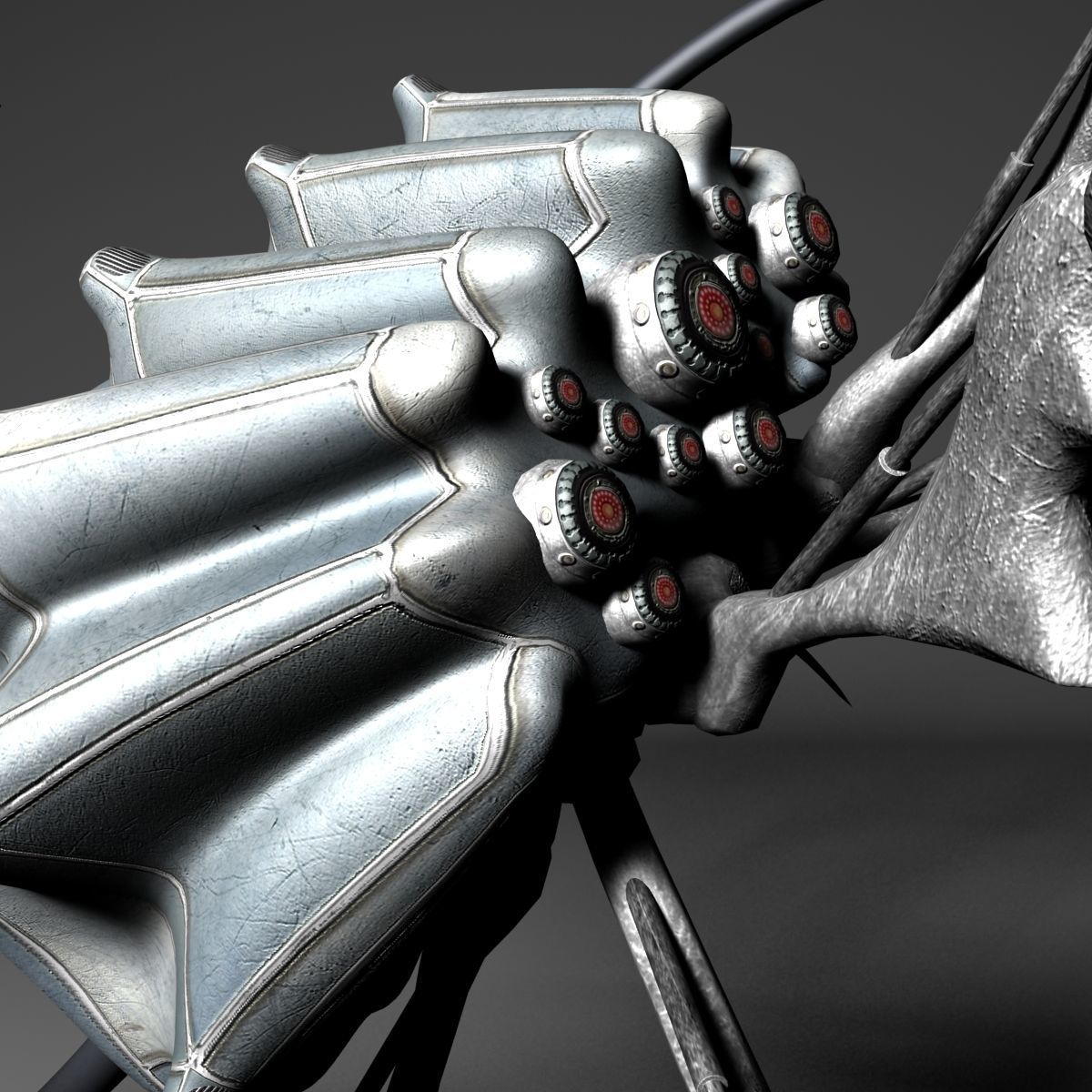 Spider-Aid Robot Low-poly 3D model_17