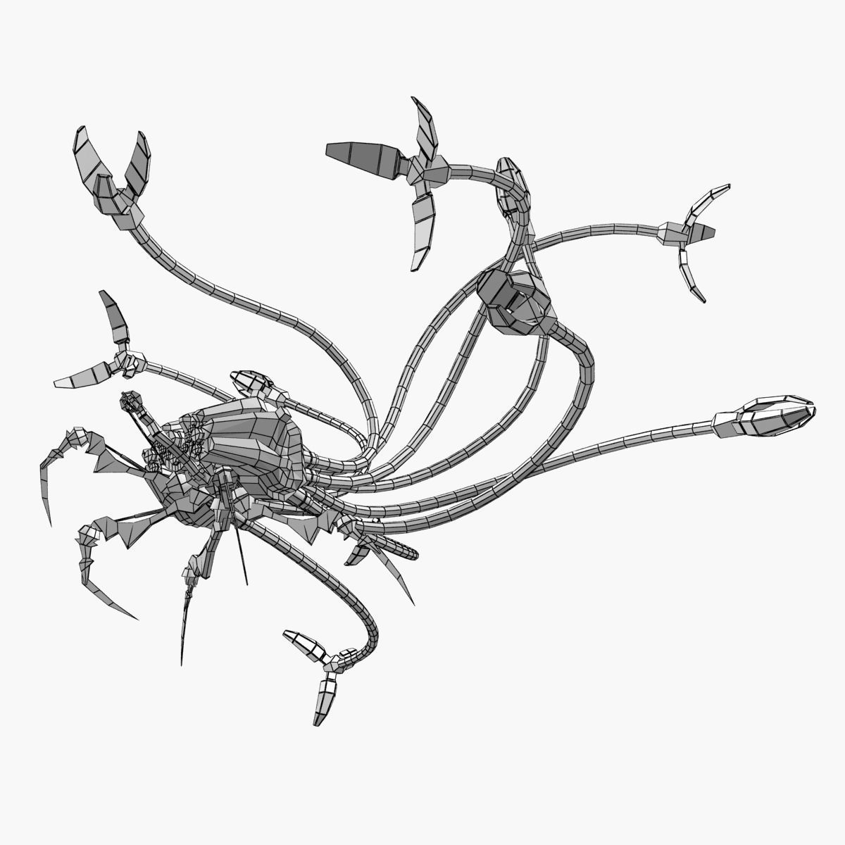 Spider-Aid Robot Low-poly 3D model_22