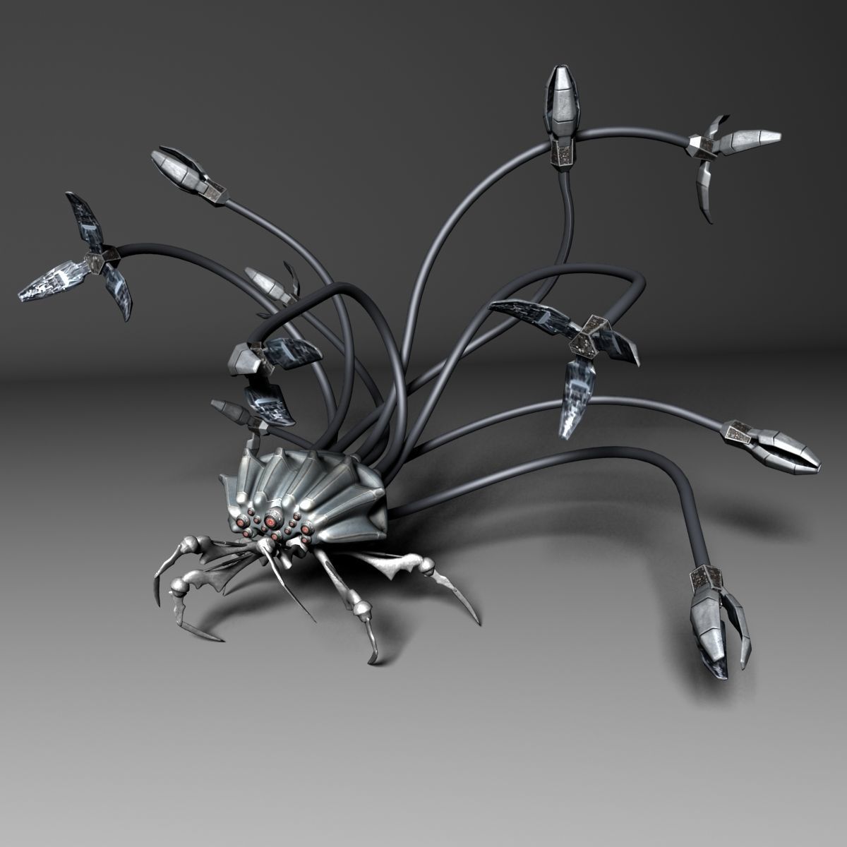 Spider-Aid Robot Low-poly 3D model_0