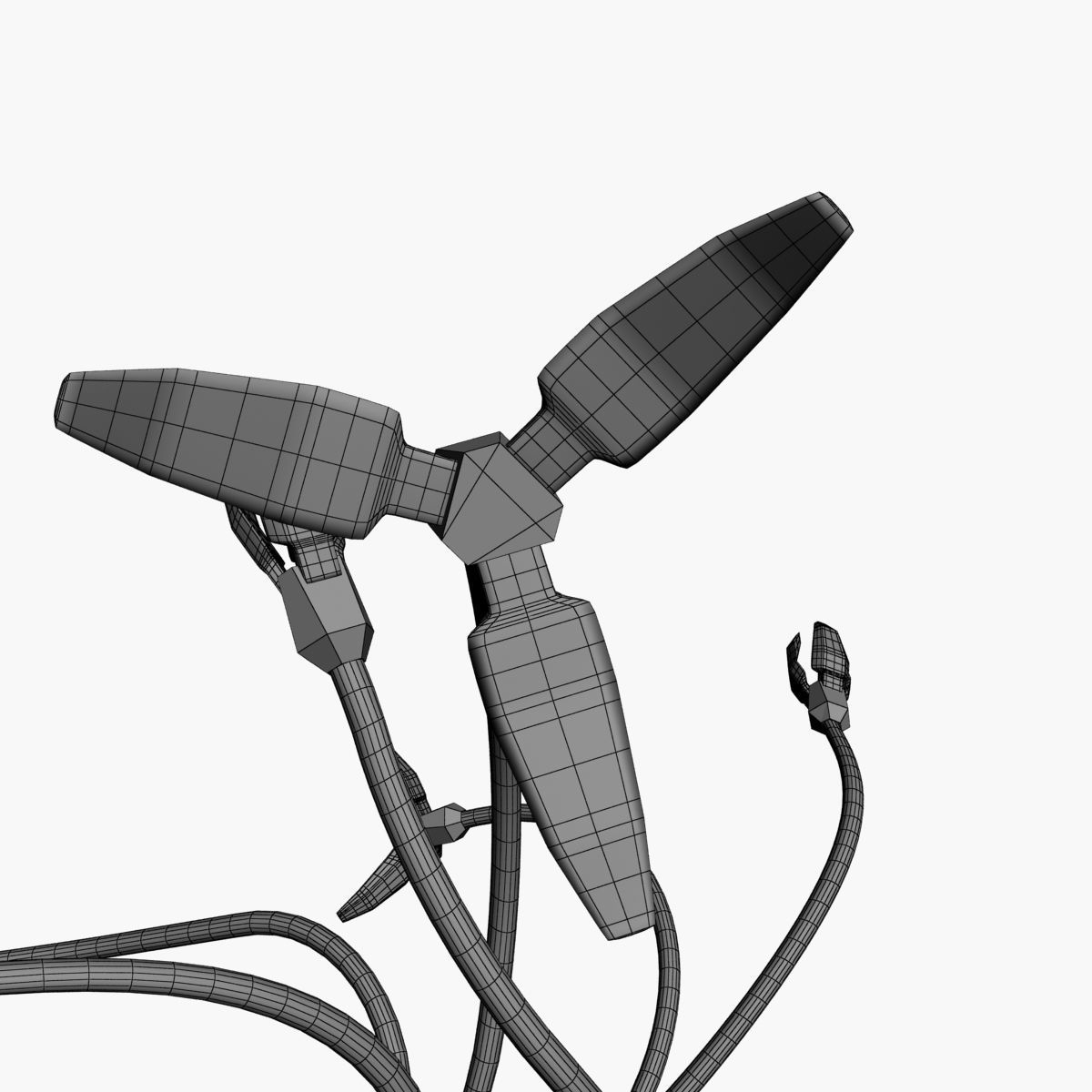 Spider-Aid Robot Low-poly 3D model_28