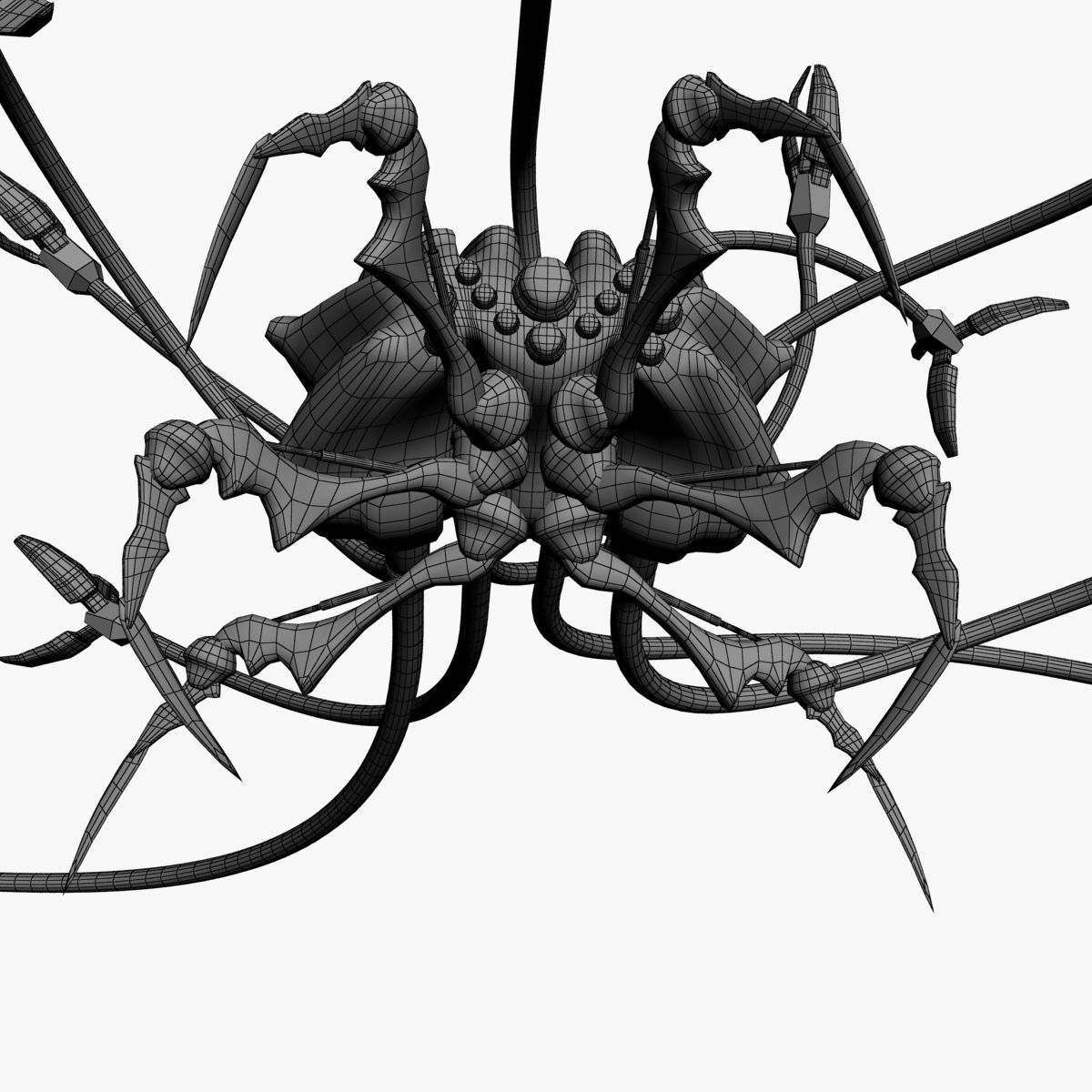 Spider-Aid Robot Low-poly 3D model_11