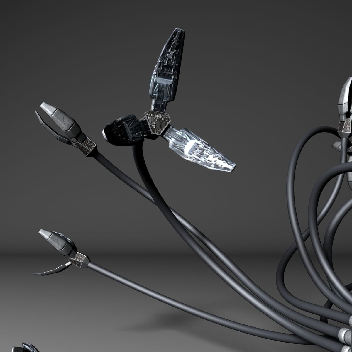 Spider-Aid Robot Low-poly 3D model_1