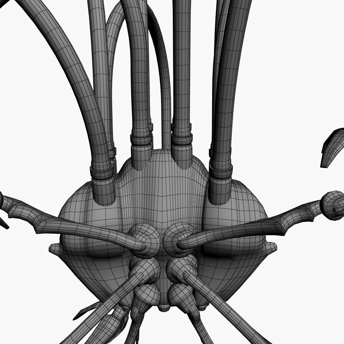 Spider-Aid Robot Low-poly 3D model_12