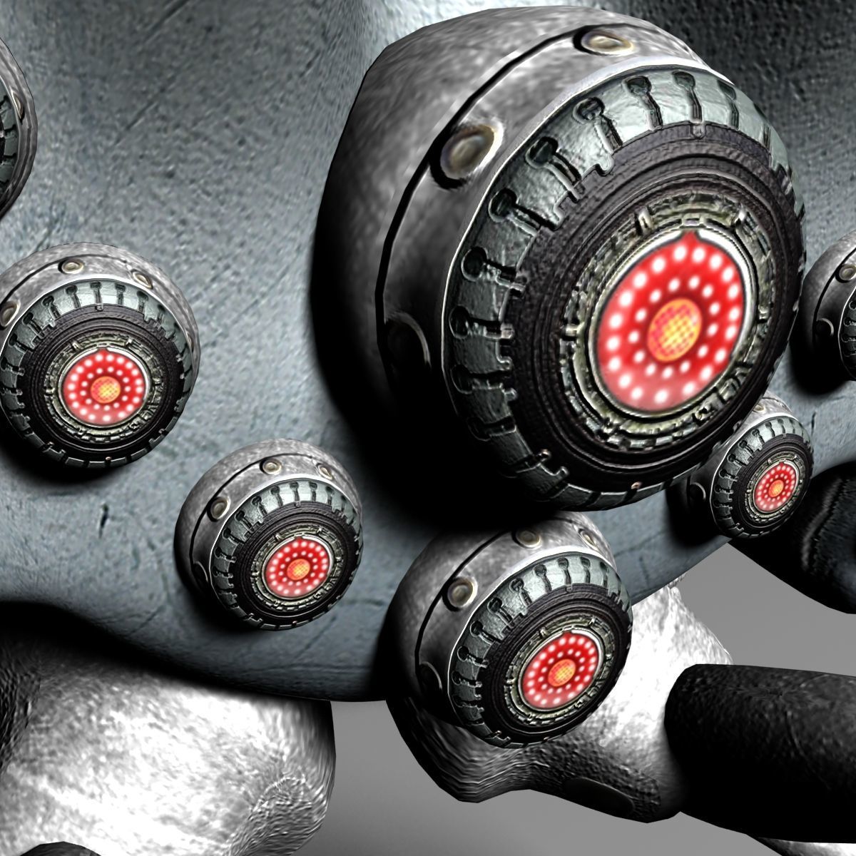 Spider-Aid Robot Low-poly 3D model_2