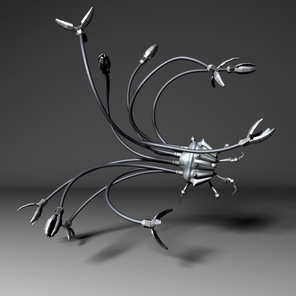 Spider-Aid Robot Low-poly 3D model_14