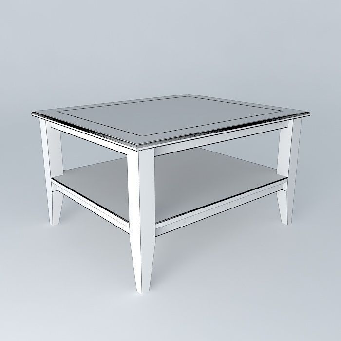 Table coffee with glass top Free 3D model_3