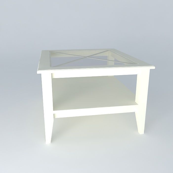 Table coffee with glass top Free 3D model_2