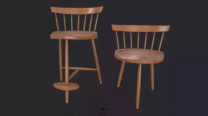 chair - Mira - by Nakashima