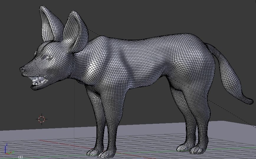 bat eared fox 3D model_10