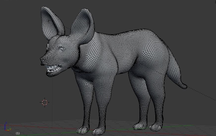bat eared fox 3D model_8