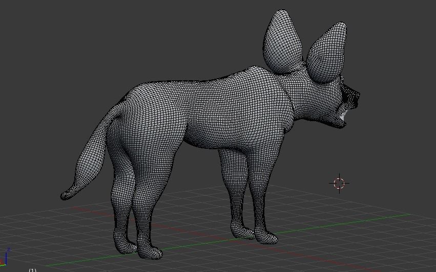 bat eared fox 3D model_3