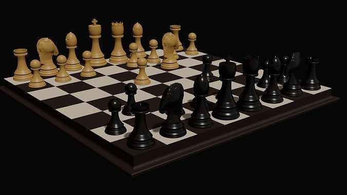 Chess Set  Tournament Pieces Pawn 3D print model