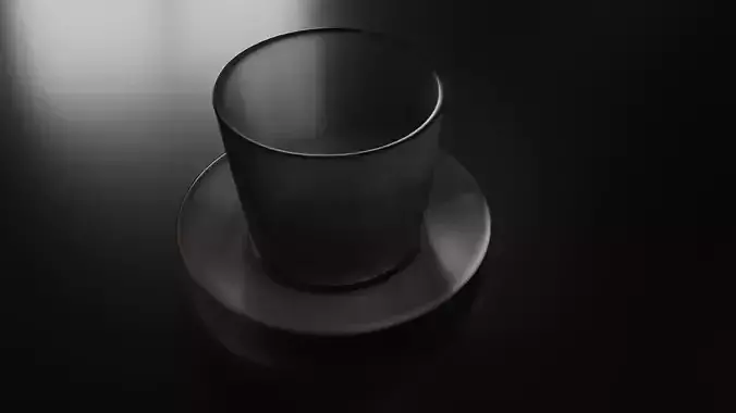 A cup glass on table