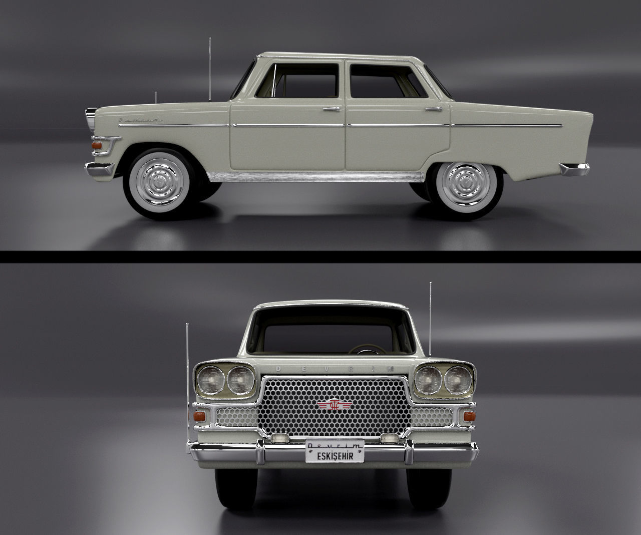 Devrim 1961 first car Turkey Republ 3D model_3
