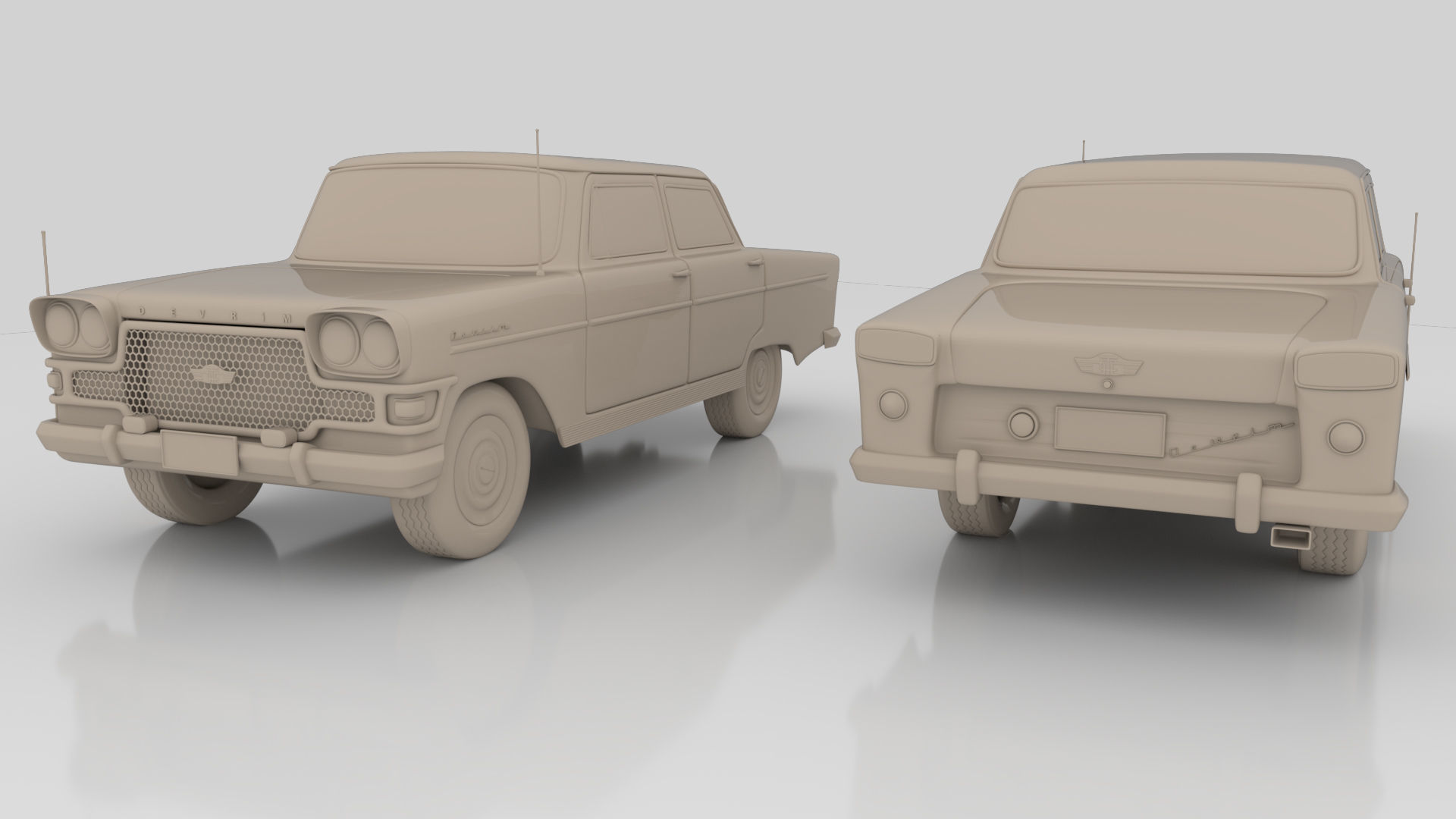 Devrim 1961 first car Turkey Republ 3D model_4