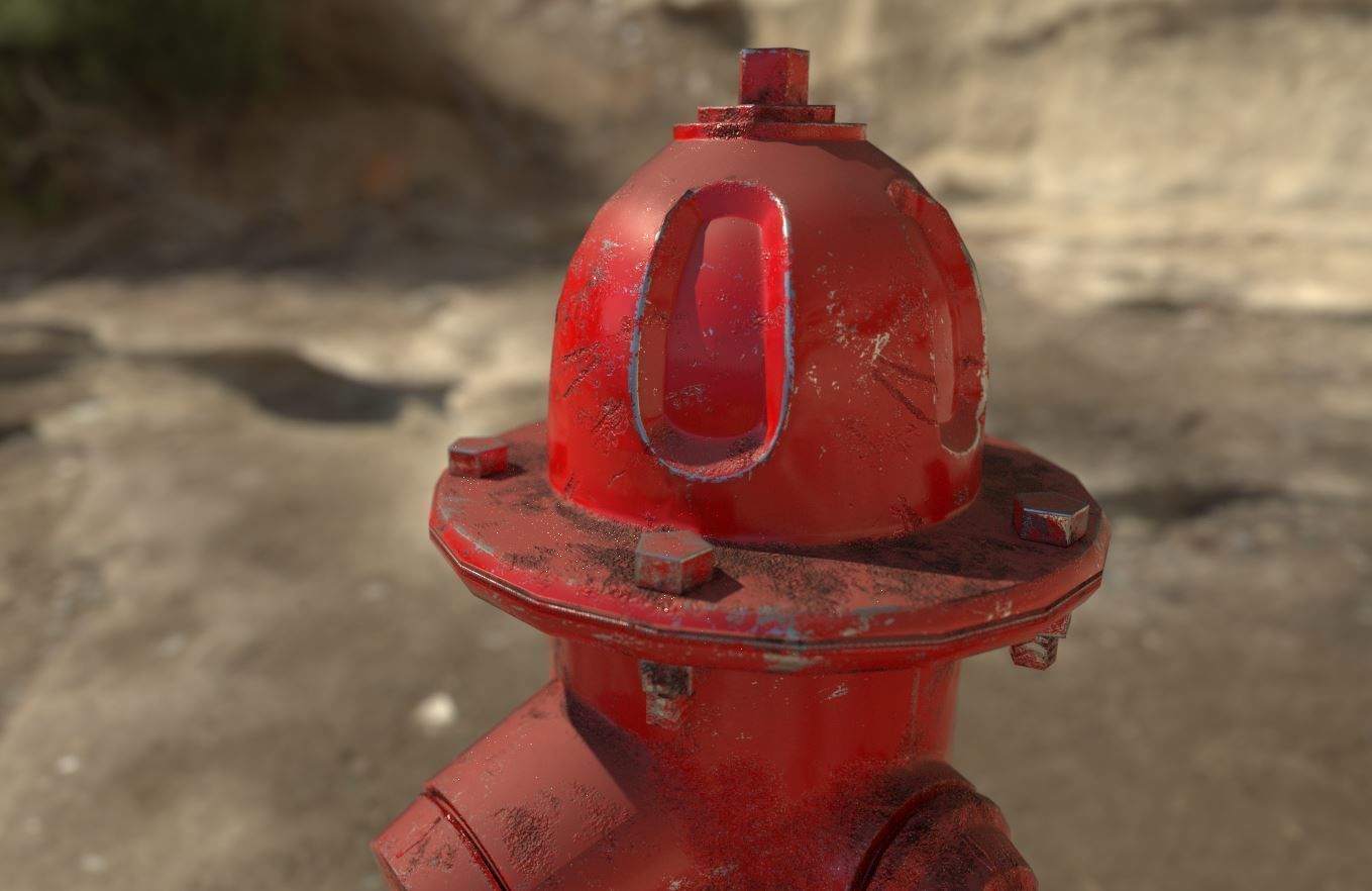 Fire Hydrant Free low-poly 3D model_3