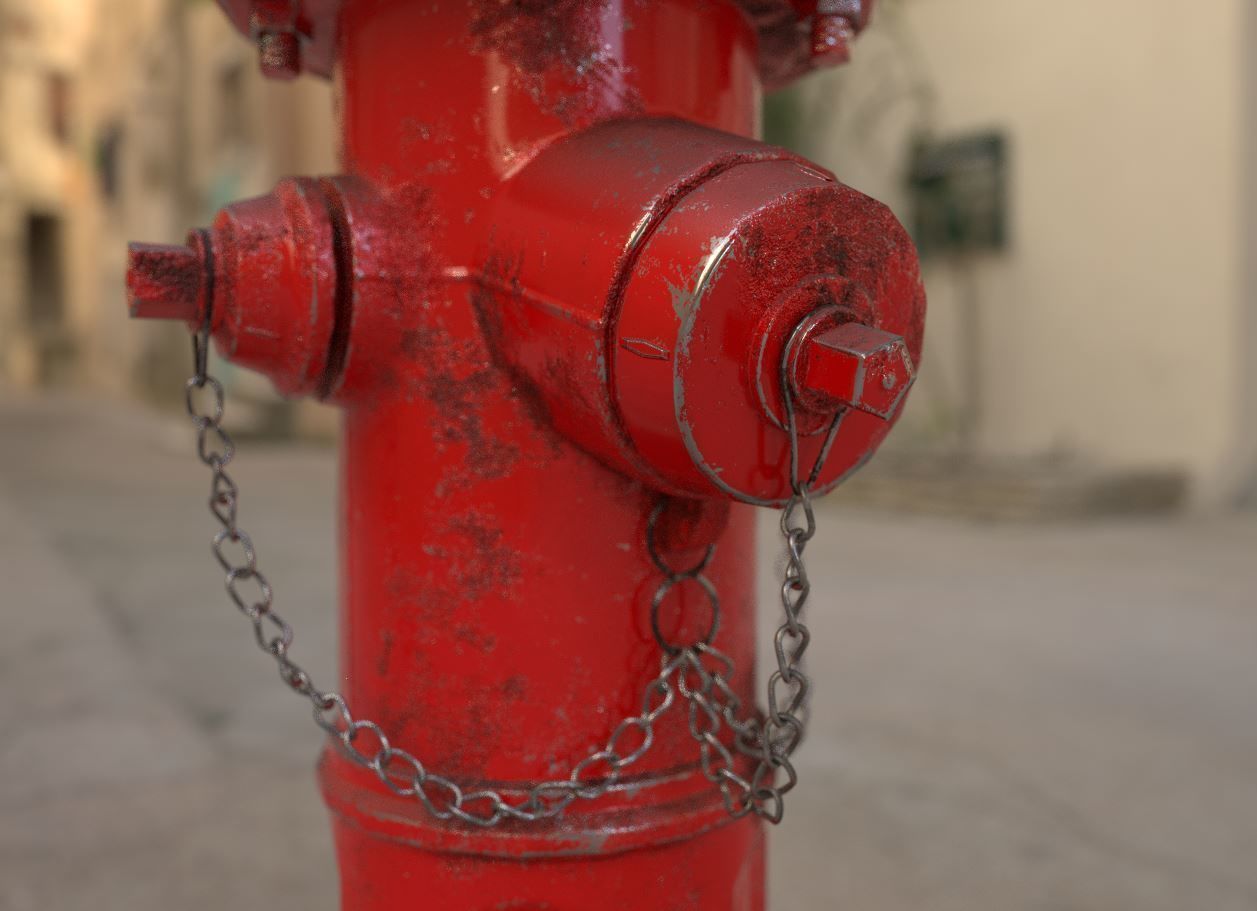 Fire Hydrant Free low-poly 3D model_1