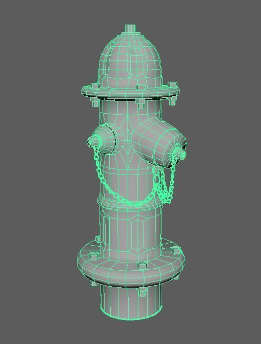 Fire Hydrant Free low-poly 3D model_4