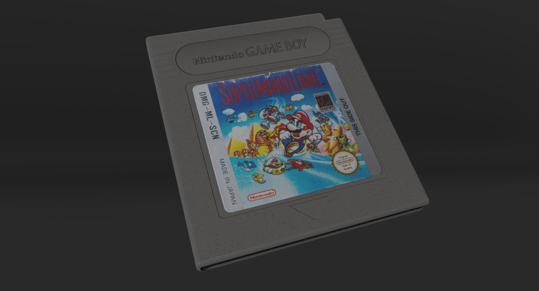 Nintendo Game Boy Low-poly 3D model_7