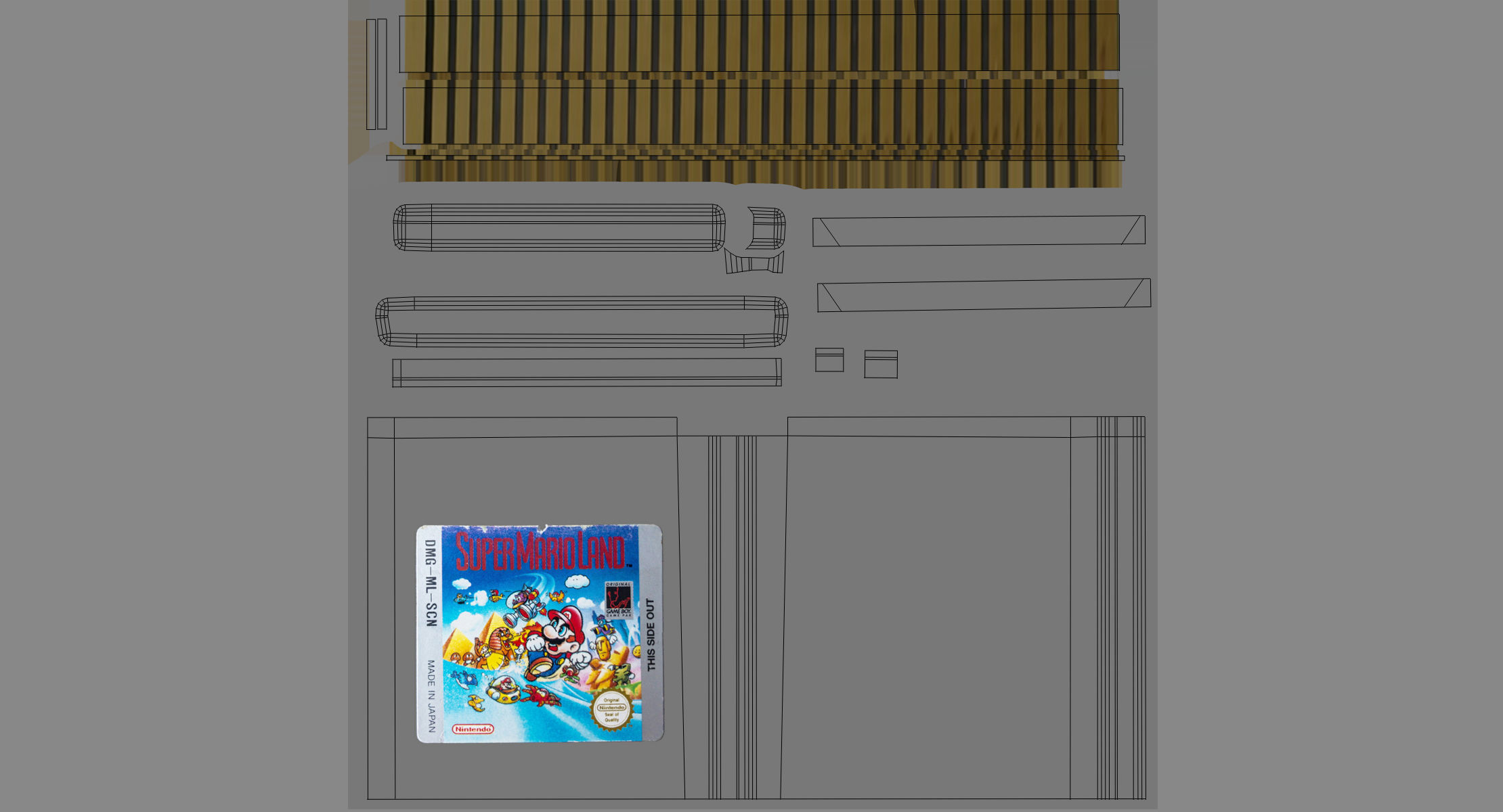 Nintendo Game Boy Low-poly 3D model_10