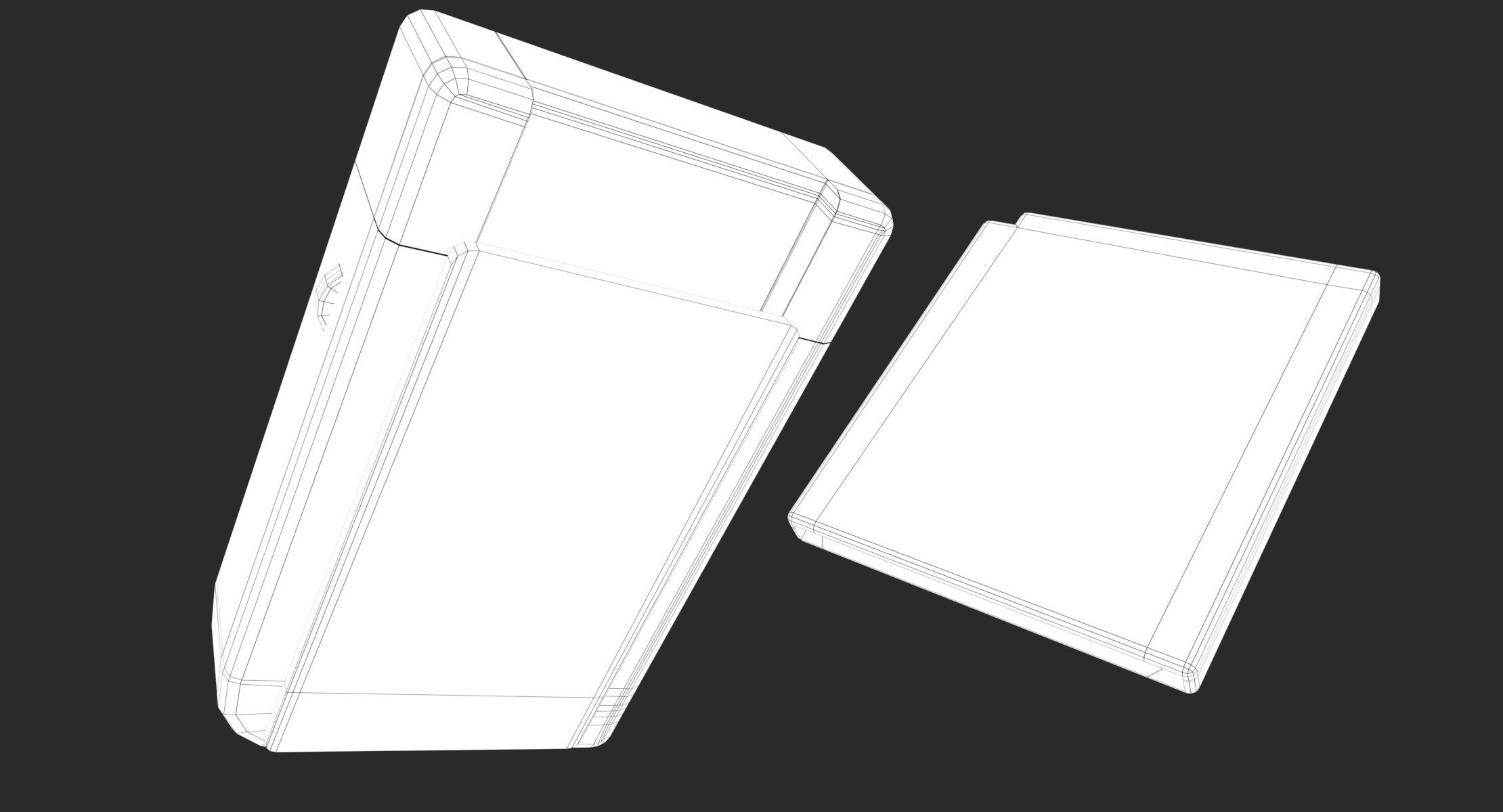 Nintendo Game Boy Low-poly 3D model_14