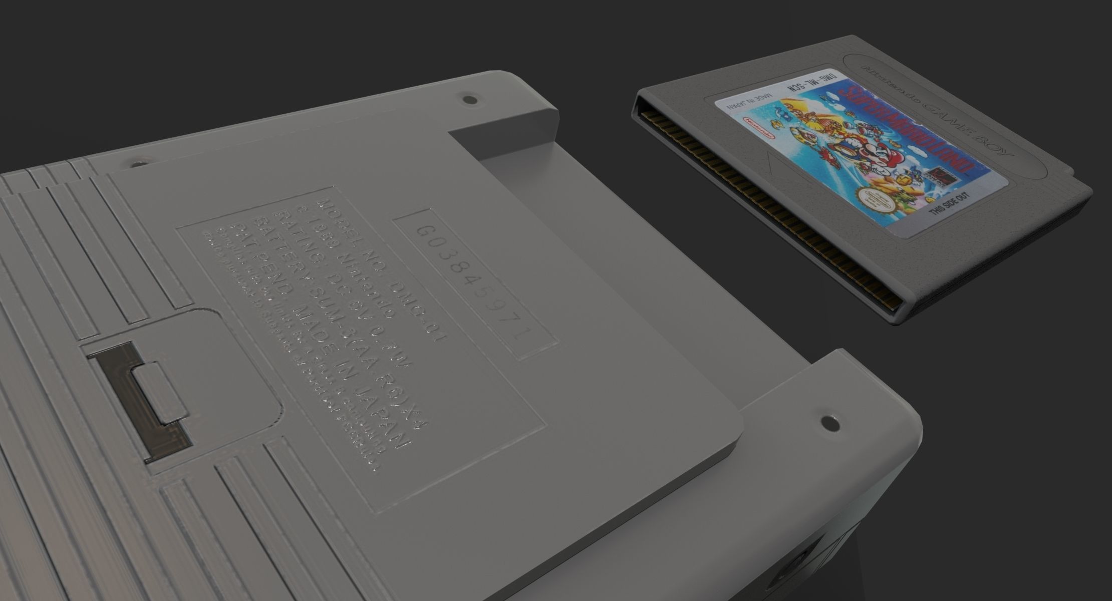 Nintendo Game Boy Low-poly 3D model_6