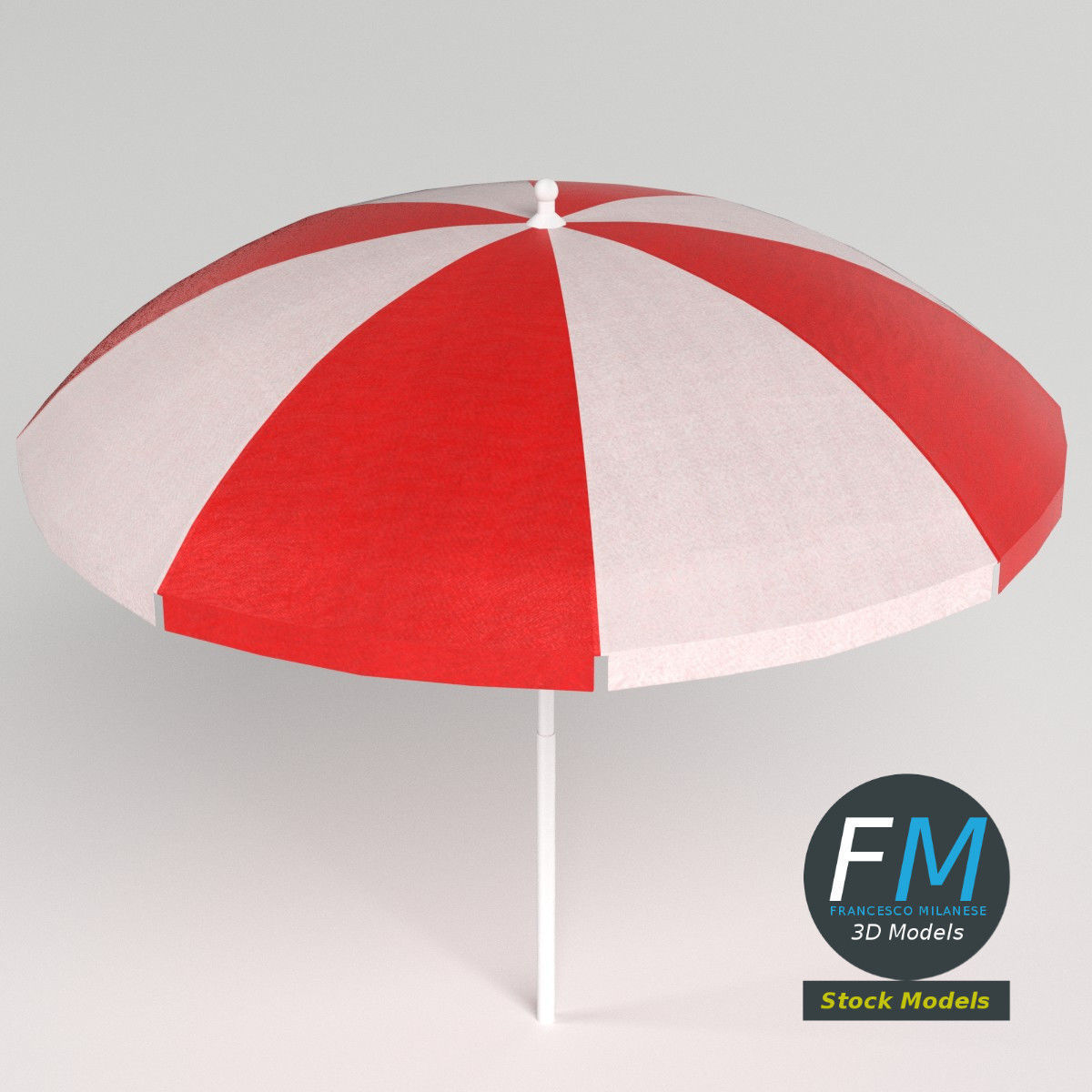 Beach umbrella 3D model_2