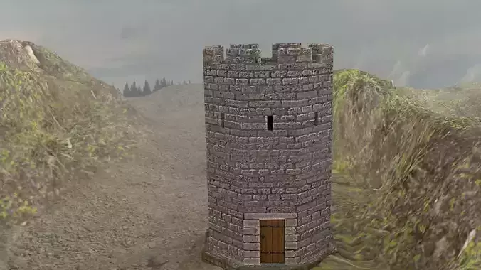 Low Poly watch tower