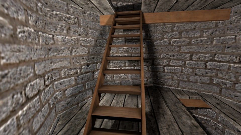 Low Poly watch tower Low-poly 3D model_3