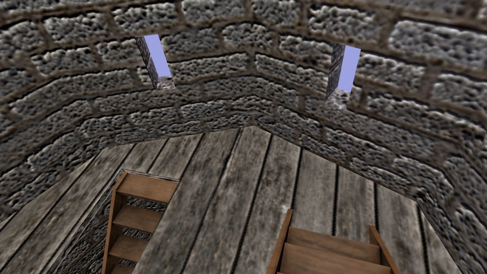 Low Poly watch tower Low-poly 3D model_4