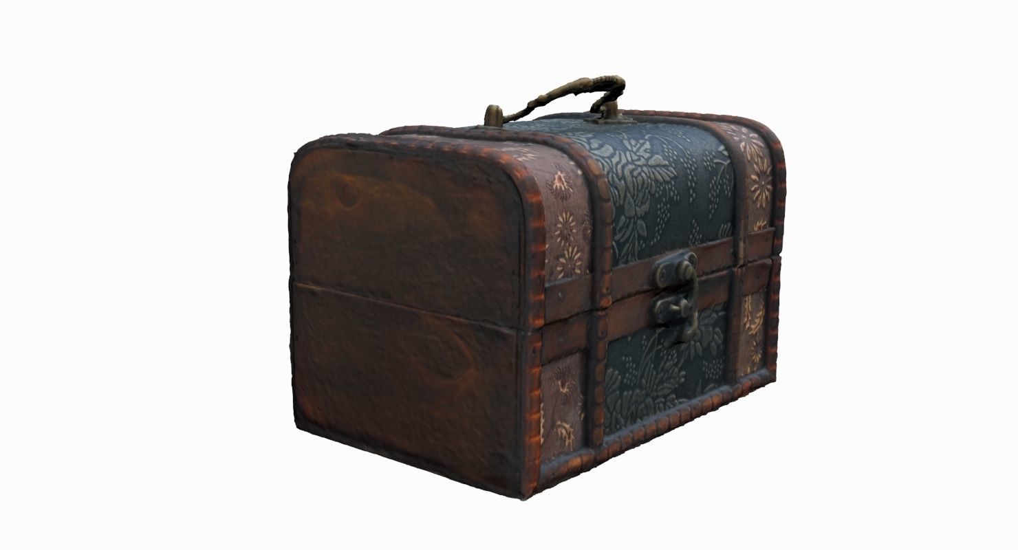 Antique Chest Low-poly 3D model_2