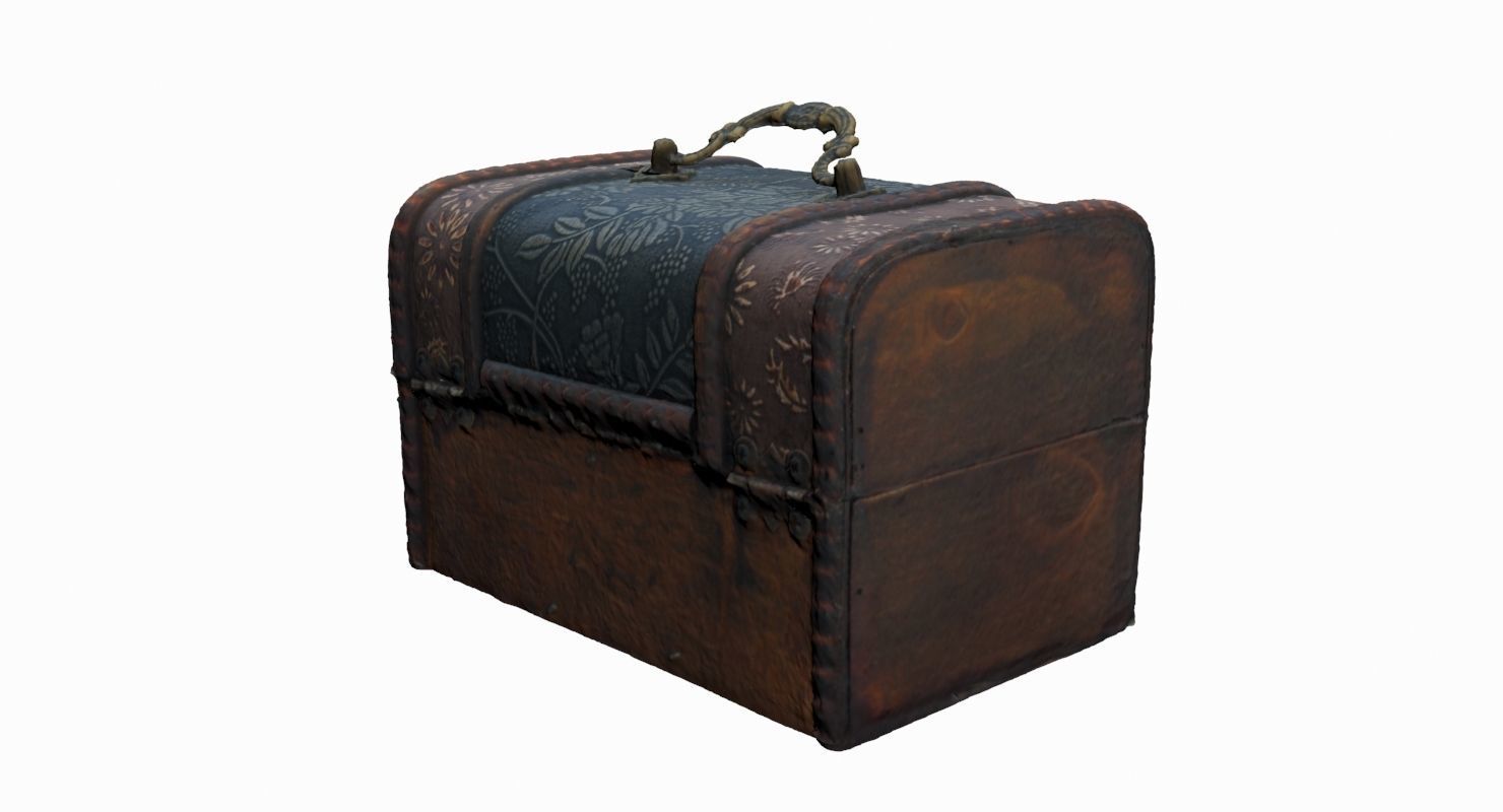 Antique Chest Low-poly 3D model_5