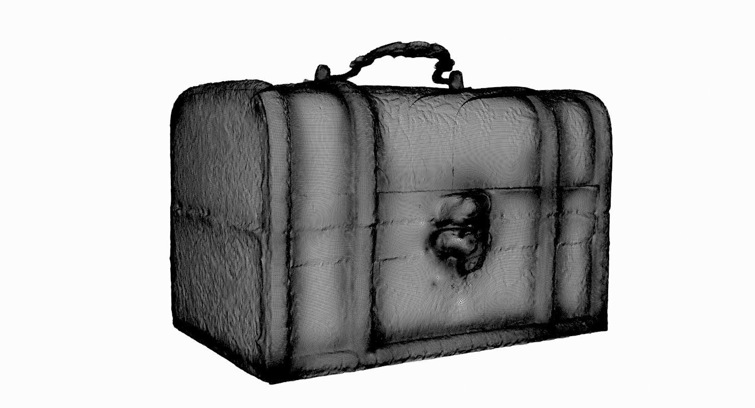 Antique Chest Low-poly 3D model_8