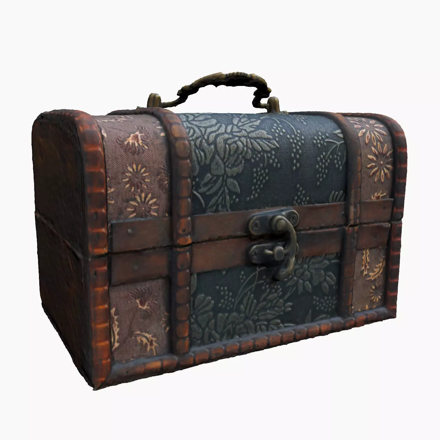 Antique Chest Low-poly 3D model_0